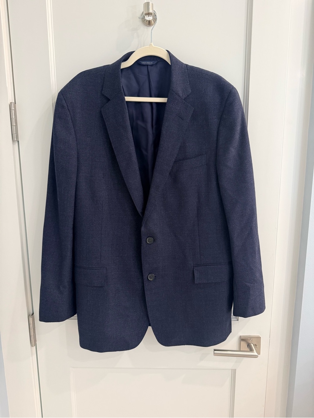 Brooks Brothers Navy Textured Two-Button Blazer